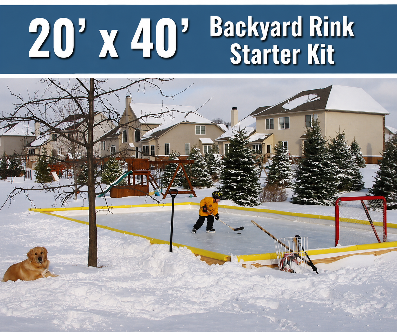 NiceRink 20' X 40' Rink-In-A-Box